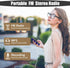 Leting Portable Radio with Mp3 Speaker, Radios Porable FM, Radio Support Tf Card/USB/Music Recording, Emergency Radio Rechargeable Battery Powered...