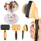 Self cleaning slicker brush for dogs and cats, skin-friendly grooming cat brush, easy-to-clean dog hair brush, depilatory brush, hair brush puppy ...