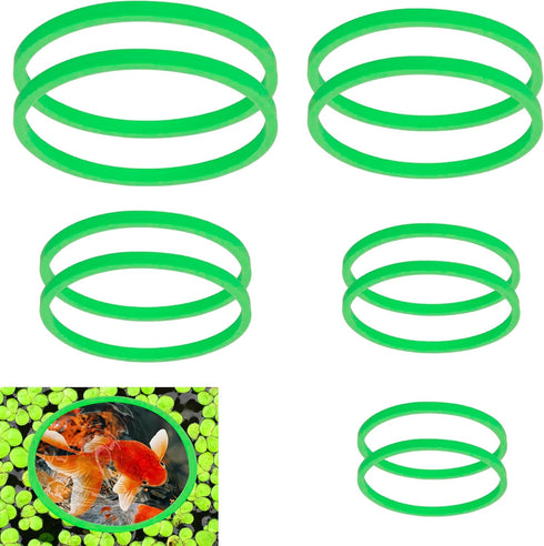 10 Pcs Aquarium Floating Plant Rings, 5 Sizes Betta Feeding Rings, Fish Feeding Ring for Fish Tank, Floating Plant Corral for Keeping Floating Pla...