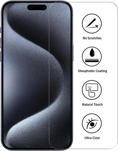 3 Pack Screen Protector for iPhone 15 Pro Max 6.7 inch + 3 Pack Camera Lens Protector Tempered Glass Film...