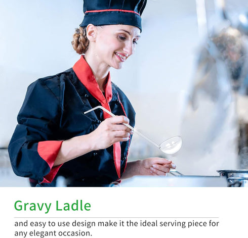 4 pieces 1 oz ladle clear small gravy ladle long handle Acrylic 7.9 Inch Perfect for Serving Dressings,punch bowl, Sauces and Toppings (1oz, small...