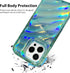 Bonoma Compatible with iPhone 15 Pro Case Bling Laser Iridescent Florescent Crystal Wave Luxury Case Camera Protector + Screen Protector Shockproo...