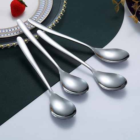 Dinner Spoons 6 Piece, 8.1'' Stainless Steel Tablespoons, Soup Spoons, Dessert Spoons, Spoons Silverware for Home, Kitchen or Restauran,Dishwasher...