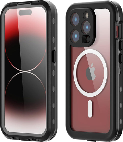 for iPhone 15 Pro Case Waterproof, 15 Pro Waterproof Case, Shockproof Protective Cover, Full Sealed Case with Built-in Screen Protector for iPhone...