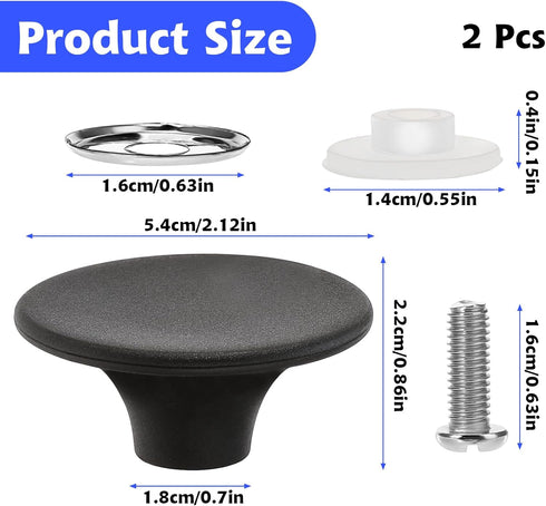 Replacement Pot Lid Top Knob 2 Pcs Universal Kitchen Cookware Lid Replacement Knob Bakelite Kitchen Pot Lid Handle Heat Resistant for Casserole Ke...