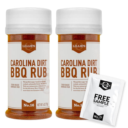 Lillie’s Q - Carolina Dirt BBQ Rub, Sugar-Based BBQ Rub, Traditional Carolina Barbeque Rub, Sweetened Blend of Southern Spices, Perfect Barbeque S...