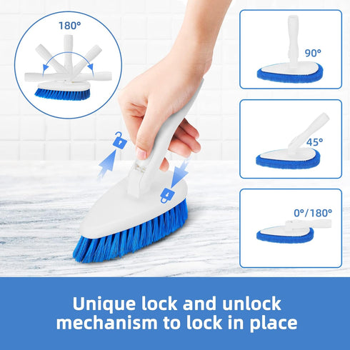 Qaestfy Bathtub Brush Refill Replacement Shower Tub and Tile Cleaning Lock in Place Scrub Brushes Head for Bathroom Wall Floor Scrubbing Compatiab...