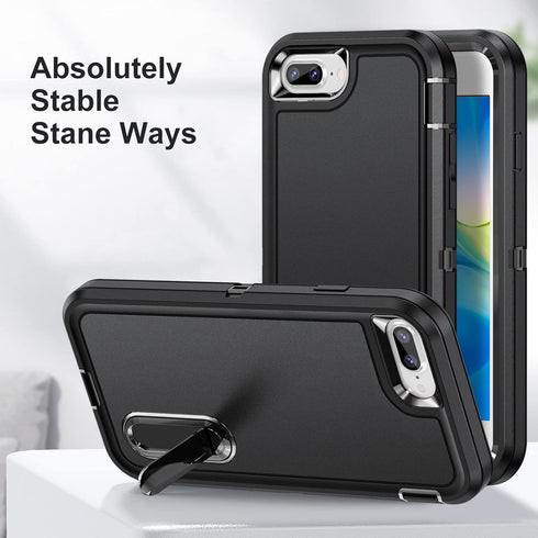 IDweel for iPhone 8 Plus Case,Case for iPhone 7 Plus/6S Plus/6 Plus Case with Build-in Kickstand,Heavy Duty Protection Shockproof Anti-Scratch Sli...