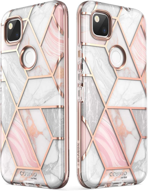 i-Blason Cosmo Series for Google Pixel 4a Case 5.8 inch (2020), Slim Full-Body Stylish Protective Case with Built-in Screen Protector (Marble)...