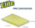 Elite PRO All Purpose Cleaning Pad, 2 Pack, Non Scratch, Dish Sponge, Scrubber, Made in USA. Large Thin Sponge for Kitchen and Household Use. Flex...