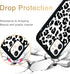 Black Leopard iPhone 13/14 Case - 6.1 Inch Blcak Leopard iPhone Case, Non-Slip Pattern Design and Shock Absorption, Soft Silica Gel Frame Support ...