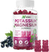 Potassium Magnesium Gummies, New Formula Calm Magnesium Glycinate Gummies, Chewable Gummy Supplements for Leg Cramps & Muscle, Elderberry Flavor 9...