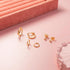 Stud Earrings for Women Dainty Gold Earrings,14k Gold Cartilage Earring Hypoallergenic Earring Set Small Hoop Earrings Gifts for Her...