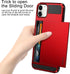 Vofolen Compatible with iPhone 12 Case 5G Wallet Cover Credit Card Holder Slot Sliding Back Pocket Anti-Scratch Dual Layer Protective Compatible w...
