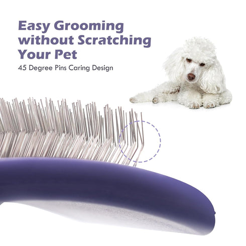 Dog Brush for Poodles-Best Dog Grooming Brush for Poodles Dematting, and Detangle-Dog Brush for Poodles Grooming and Bathing...