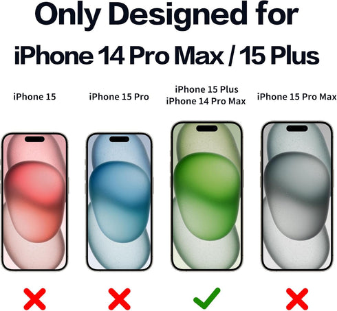 Privacy Screen Protector for iphone 14 Pro Max / 15 Plus 6.7 inch for iphone 14 ProMax /15Plus Tempered Glass Purple Gradient Colorful Anti Blue L...