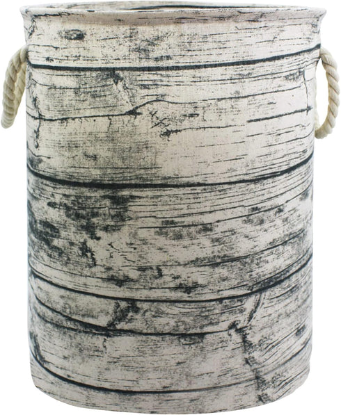 Mziart Unique Tree Stump Large Laundry Basket Bag with Rope Handles, Collapsible Wood Grain Waterproof Laundry Hamper Stylish Storage Basket Bin O...