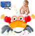 Crawling Crab Baby Toys Infant -Encourage Crawling 3 4 5 6 7 8 9 10 11 12 Babies Boy Girl -Musical, Light up, Tummy Time Toys 3-6 6-12 9-12 12-18 ...