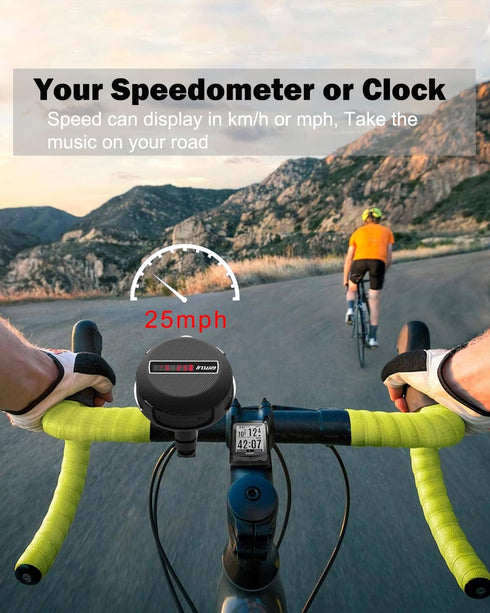 Inwa Portable Bluetooth Speaker, Bike Speaker with Speed Display, Wireless Speaker with 480 Mins Super Long of Playtime. Decent Sound, Compact Siz...