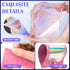 JETMORE 100 PCS Mylar Bags, Pink Holographic Bags, Smell Proof Bags, Resealable Bags for Small Business, Sealable Bags for Packaging, Foil Pouch B...