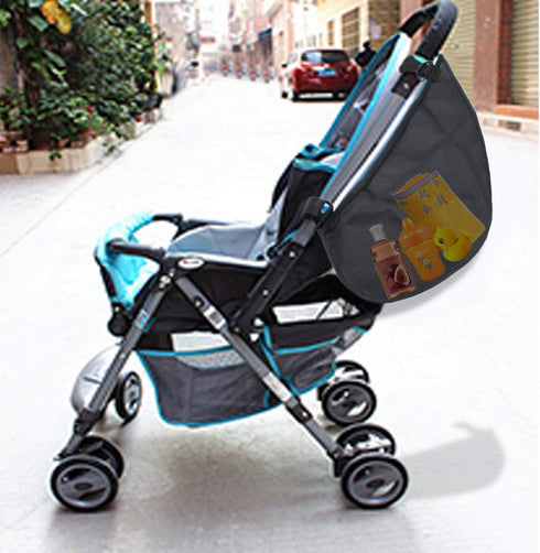 2 Pack Universal Side Sling Stroller Mesh Cargo Net and Organizer, Extra Stroller Storage Space, Non-Slip and Adjustable Straps...