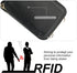 Bocasal RFID Blocking Wallet Case for iPhone 11, Adjustable Crossbody Zipper Purse Case Card Holder with Kickstand Detachable Wrist Strap, PU Leat...