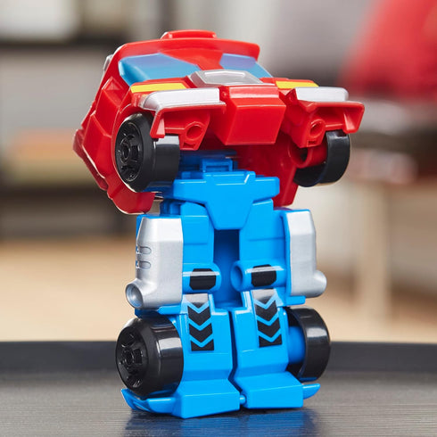 Transformers Playskool Heroes Rescue Bots Academy Team Optimus Prime, 4.5-Inch Action Figure, Converting Robot Toy, Ages 3 and Up...