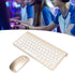 Keyboard mouse set, 2.4G, 78 keys, USB thin etched keycaps, mute, ergonomic design, QWERTY, for PC, laptop(luxury golden)...