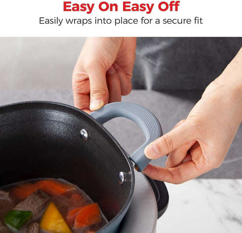 Goldlion Silicone Pot Handle Cover Compatible with Ninja Crockpot Slow Cooker - Heat-Resistant Handle Sleeve, Holder, Grip Accessories for Ninja F...