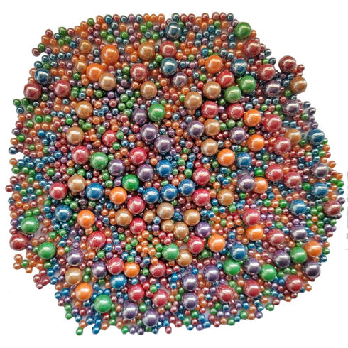Edible Deep Colorful Sugar Pearls Candy Sprinkles 120G/ 4.23Ounce Baking Cake Sprinkles Cupcake and Cake Topper Cookie Decorations Wedding Party V...