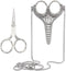 SUNNYCLUE Stainless Steel Sharp Tip Sewing Scissors with Sheath Chain Cutter Safety Precision Detail Embroidery Scissors with Cover Handcraft Art ...