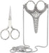 SUNNYCLUE Stainless Steel Sharp Tip Sewing Scissors with Sheath Chain Cutter Safety Precision Detail Embroidery Scissors with Cover Handcraft Art ...