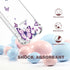 for Samsung Galaxy S21 FE Case,Alluring Purple Butterfly Pattern Anti Yellowing Slim Hard Cases,Hard PC + TPU Bumper Clear Shockproof Protective W...