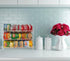 Atlantic Gravity-Fed Compact Single Canrack - Kitchen Organizer, Durable Steel Construction, Size Fits Most Pantries, PN1002 in White...