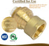 JUWO 1/2" x 1/2" NPT Female Adapter for PEX, Copper, CPVC Pipe, Push to Connect Brass Plumbing Fitting with Upgraded Stiffener (6 Pack)...