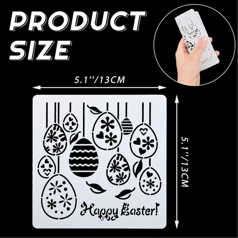 25 Pieces Easter Stencils Easter Theme Templates Reusable Plastic Drawing Stencils Journal Painting Templates for Easter Party Home Decor DIY Craf...