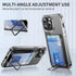 for MagSafe Card Holder, Magnetic Phone Wallet for iPhone 15/14/13/12 Series or All Magnetic Phone Case, with Metal Stand, Crystal Clear Not-Yello...