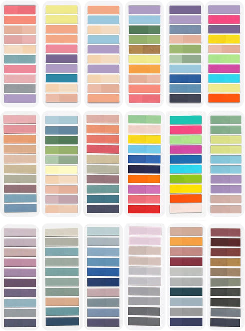 ELII 3600pcs Sticky Book Tabs,Writable Translucent Book Markers Annotating Page Tabs,Transparent Sticky Notes Tabs for Binders...