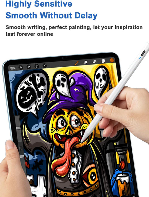 Stylus Pens for Touch Screens POM Tip Magnetic Tablet Pen Rechargeable Digital Pen Compatible with iPhone/iPad/iPad Pro/Samsung/Lenovo/and Other i...