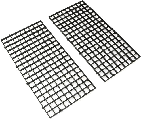 2pcs 30cm x 15cm Plastic Grid Divider Tray Egg Crate Louvre Aquarium Fish Tank Bottom Isolation, Black...