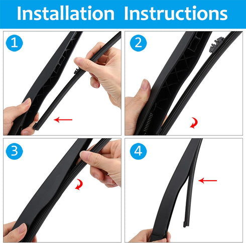 X AUTOHAUX Rear Windshield Wiper Blade Arm Set Replacement for Ford Escape 2013-2024 Explorer 2011-2024 Ecosport 2018-2023 for Lincoln MKC 2015-20...