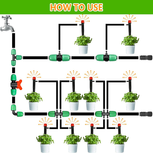 Drip Irrigation Fittings for 1/2 inch Irrigation Tubing(0.60"-0.63" OD), 15 Pieces End Plug Barbed Connectors, End Caps Plastic Plug Nuts for 1/2"...