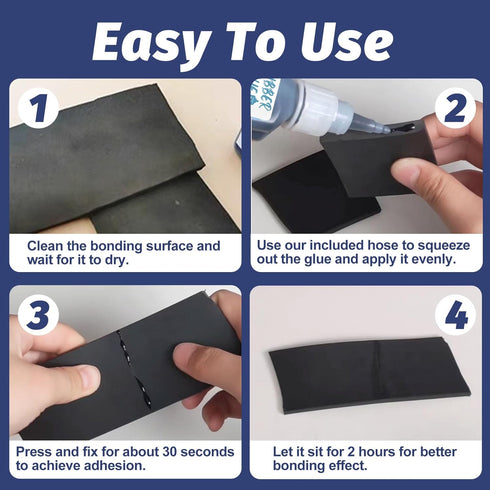 50g Rubber Glue, Glue for Rubber, Rubber Adhesive for Instant Bonding and Repairing Between Rubber and Rubber, Rubber and Other Materials, for Rub...