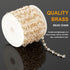 KYUNHOO 16.4 Feet Gold Plated Brass Beaded Jewelry Chain Bulk Clear Glass Crystal Necklace Chain for Women Jewelry Making Supplies Findings...
