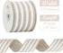 HUIHUANG Striped Burlap Ribbon Wired Grey White Stripe Rustic Wired Edge Ribbon 2.5 Inch X 10 Yards Grey Stripe Ribbon for Wreaths Crafts Gift Wra...