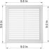 Vent Systems 8'' x 8" Inch Pack of 2 Air Vent Cover Plastic Air Return Grill HVAC Vent Cover for Home Improvement Vent Duct Cover 200x200mm...