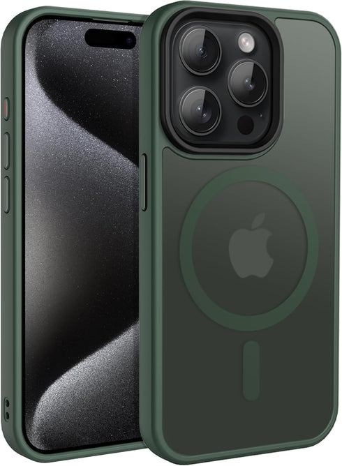 CACOE Magnetic Case for iPhone 15 Pro 2023 6.1 inch-Compatible with MagSafe & Magnetic Car Phone Mount,Anti-Fingerprint TPU Thin Phone Cases Cover...