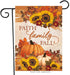 Faith Family Fall Decorative Small Garden Flag Autumn House Yard Outside Pumpkin Sunflower Maple Leaves Farmhouse Burlap Decor, Thanksgiving Relig...