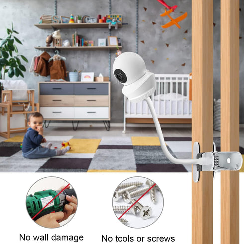 Baby Monitor Mount Compatible with Babysense HD S2/ V43 Baby Monitor and Other Baby Monitor with 1/4 Threaded Hole 15.7 inches Flexible Clip Clamp...