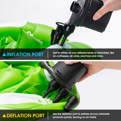 Air Pump for Air Mattress, Air Mattress Pump for Inflatables, Quick Fill Inflator Deflator Air Pump Perfect for Outdoor Camping Inflatable Boat Bl...